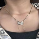 14 Ayar Altın Taşlı Kelebek Kolye